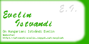 evelin istvandi business card